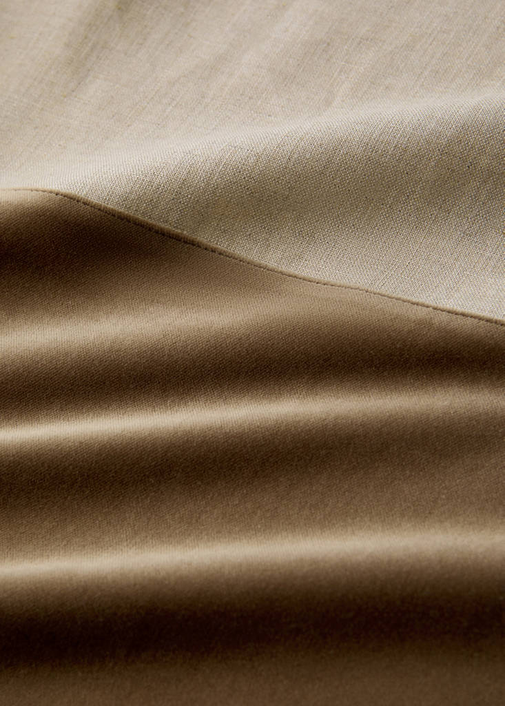 High opacity linen velvet curtain — Sand