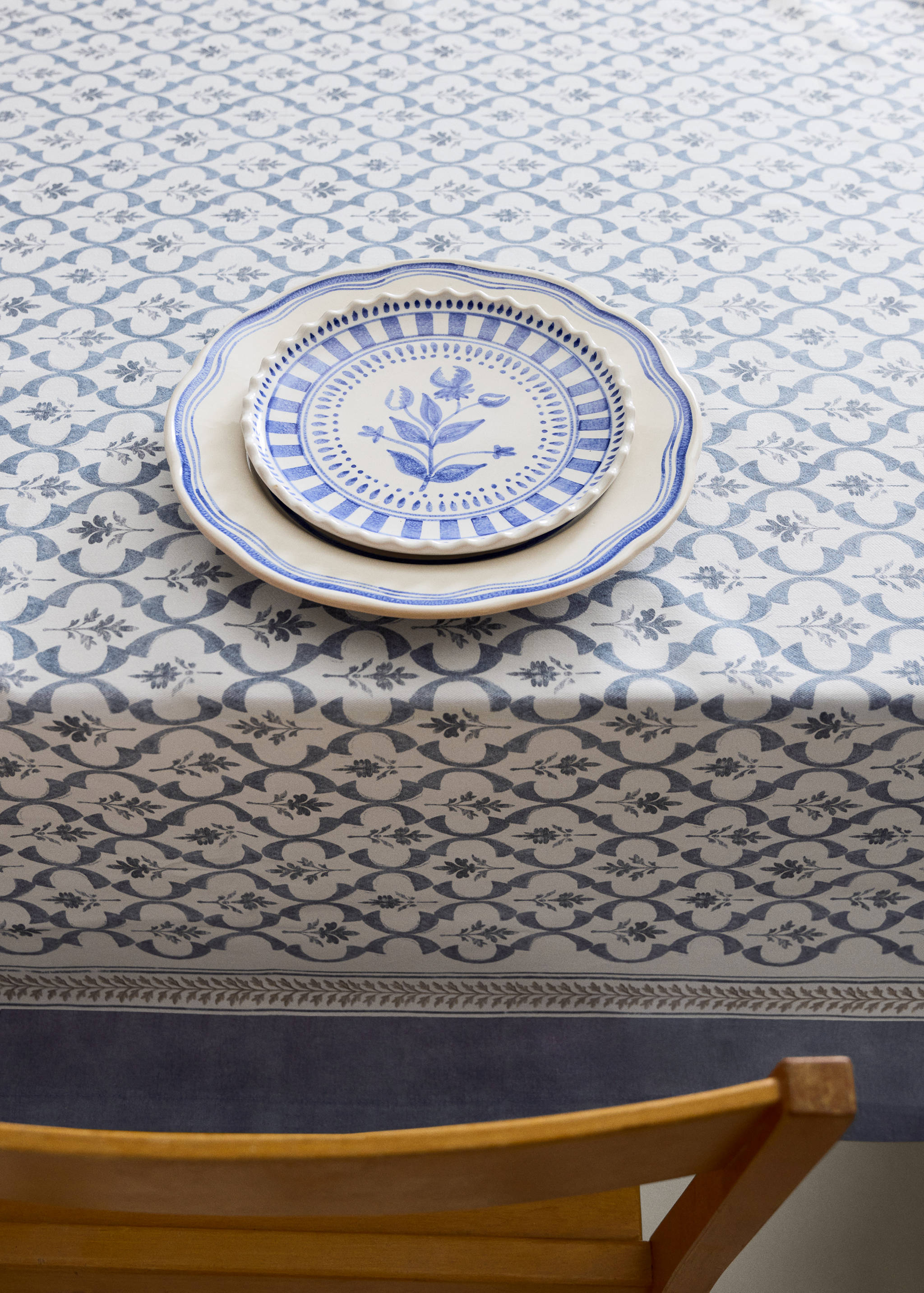 Nappe en coton imprimé treillis pour 6 à 8 convives - Détail de l'article 8