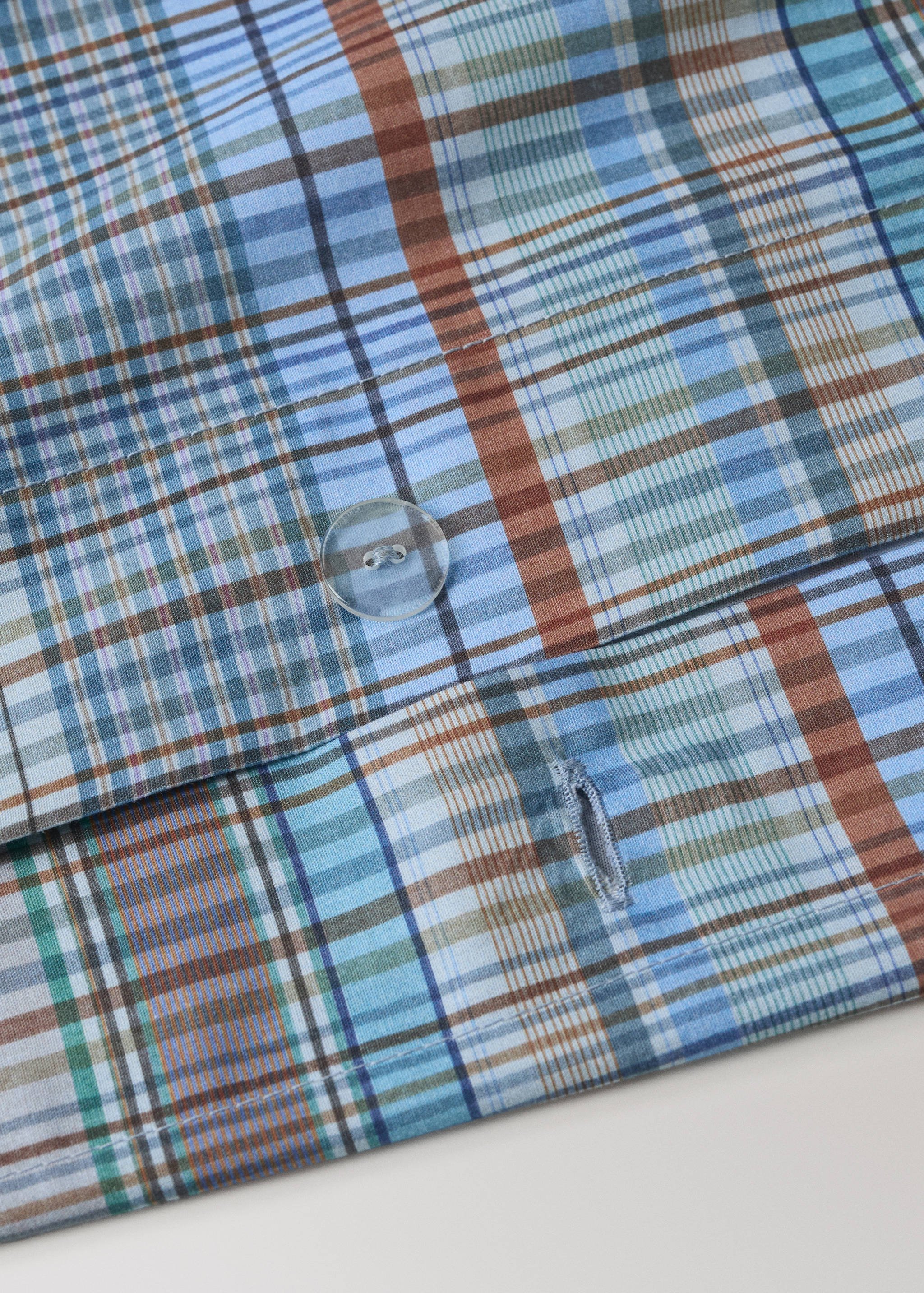 Children’s percale cotton checked duvet cover for a 90 cm bed - Details of the article 2