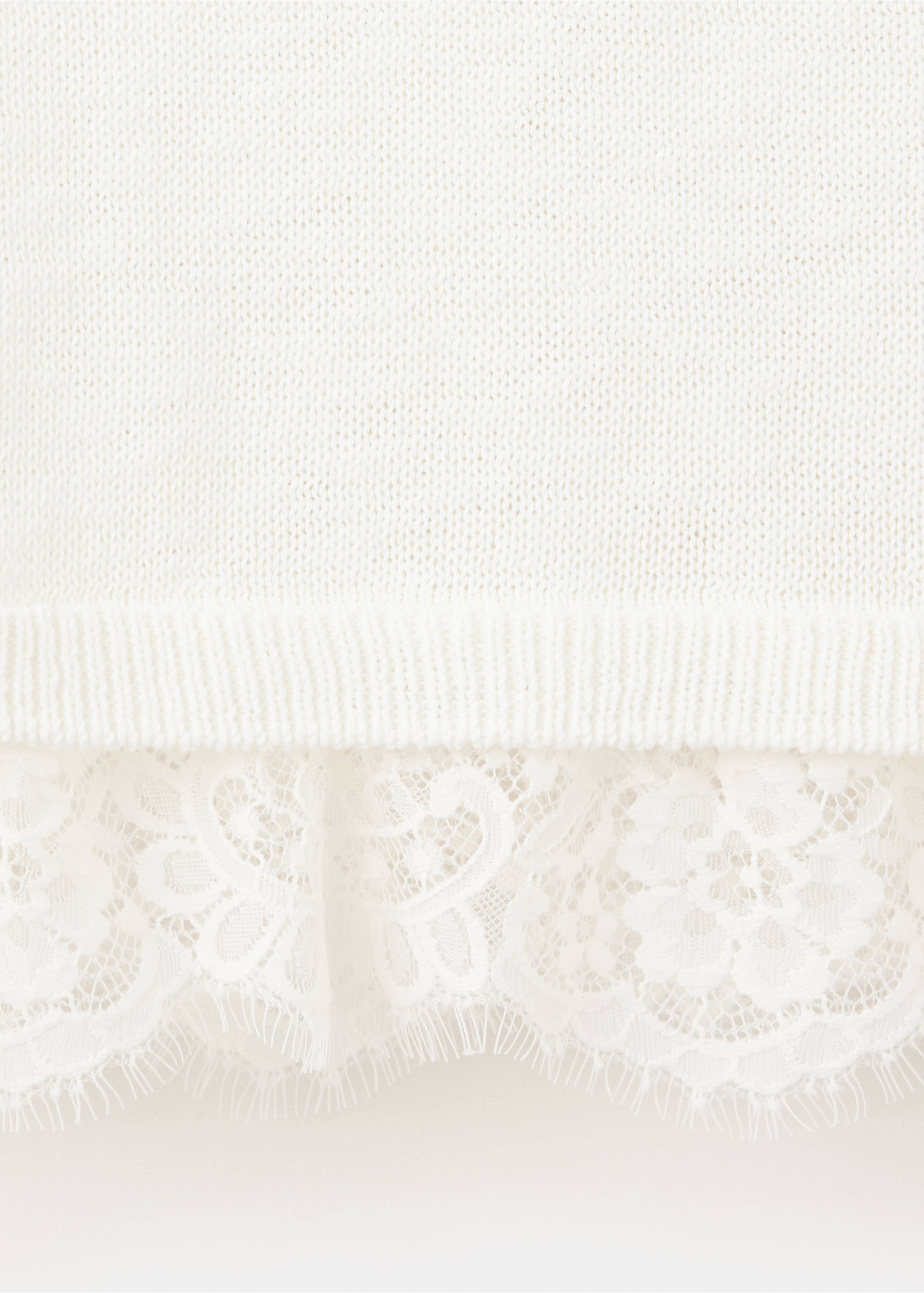Top punto detalle encaje - Detalle del artículo 0, Crudo. Ref: 37031529-00.