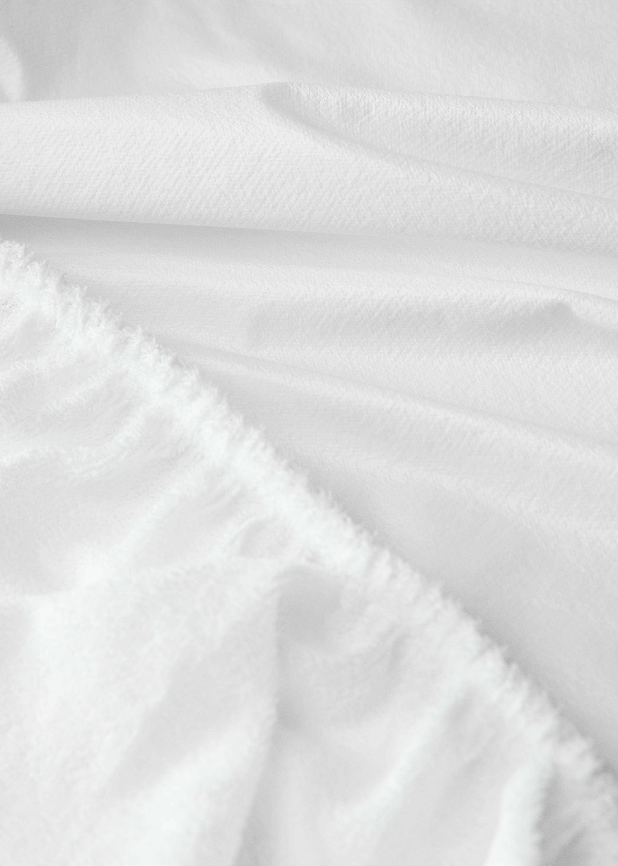 Terry cotton mattress protector for 135 cm bed - Details of the article 1, White. Ref: 37031537-00.
