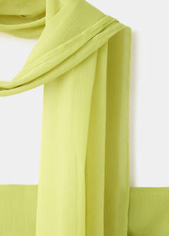 Printed dress with foulard — Lime 6
