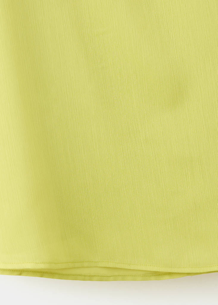 Printed dress with foulard — Lime