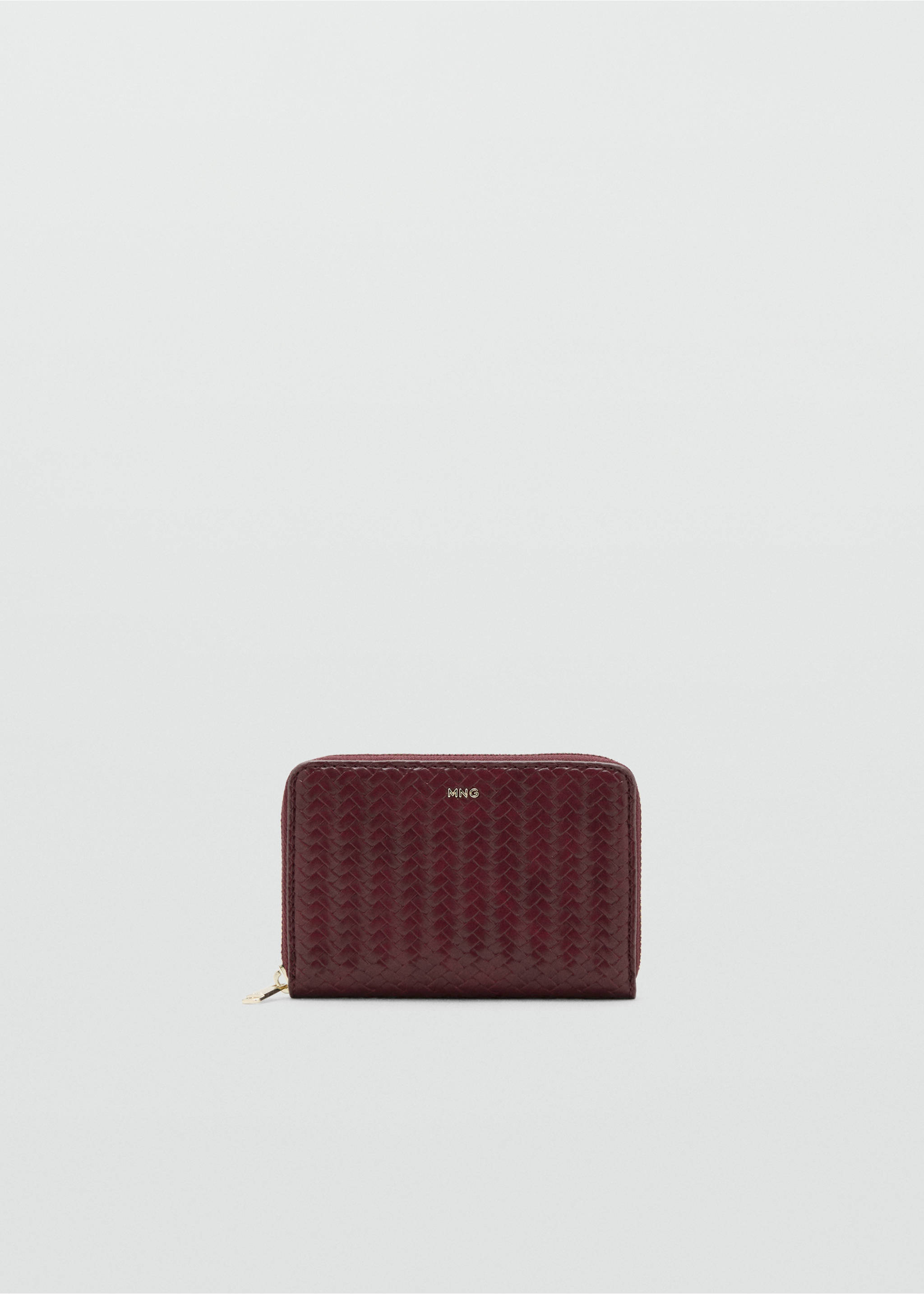 Medium braided wallet - Article without model, Burgundy. Ref: 37031552-00.