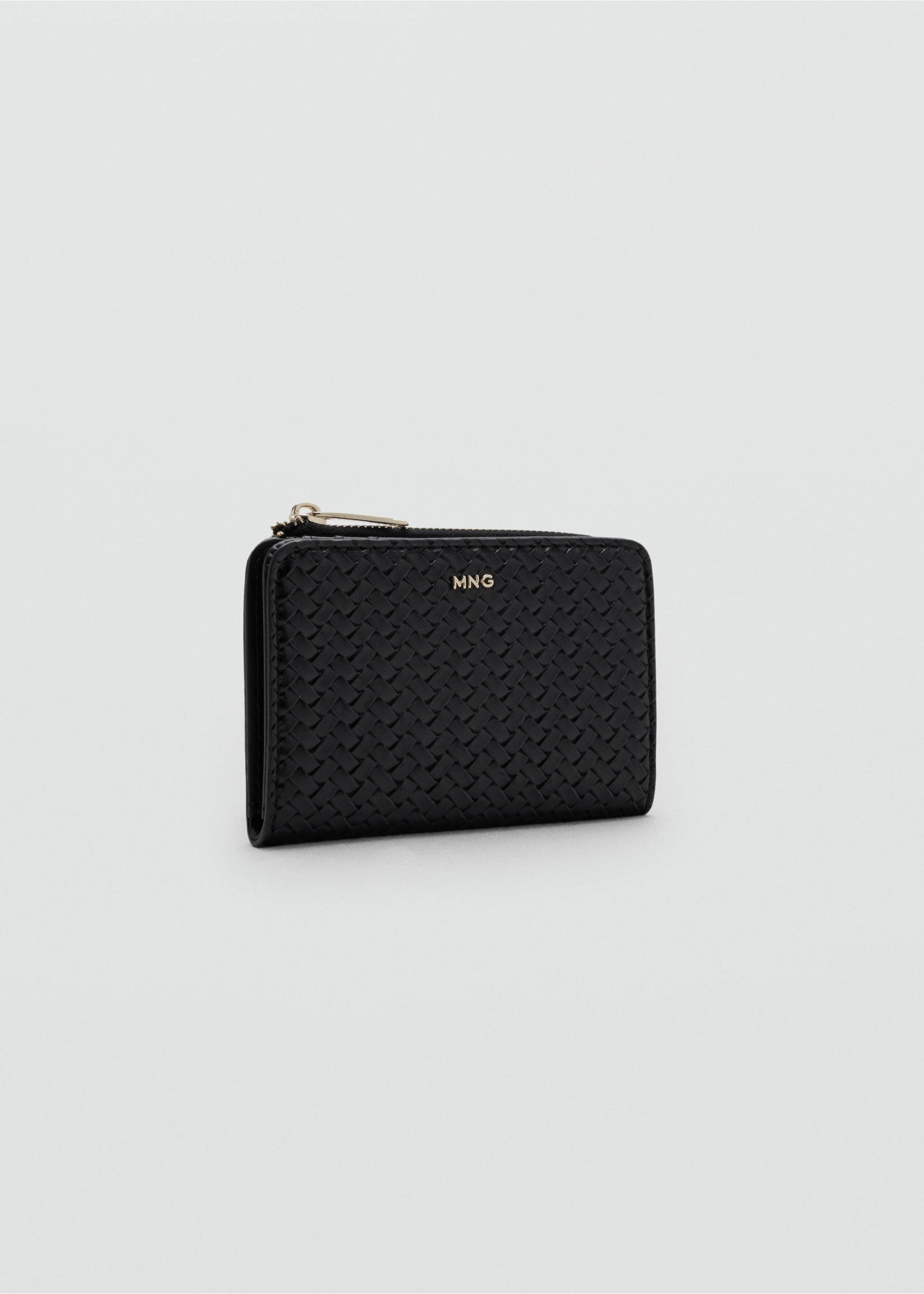 Medium braided wallet - Medium plane, Black. Ref: 37031552-00.