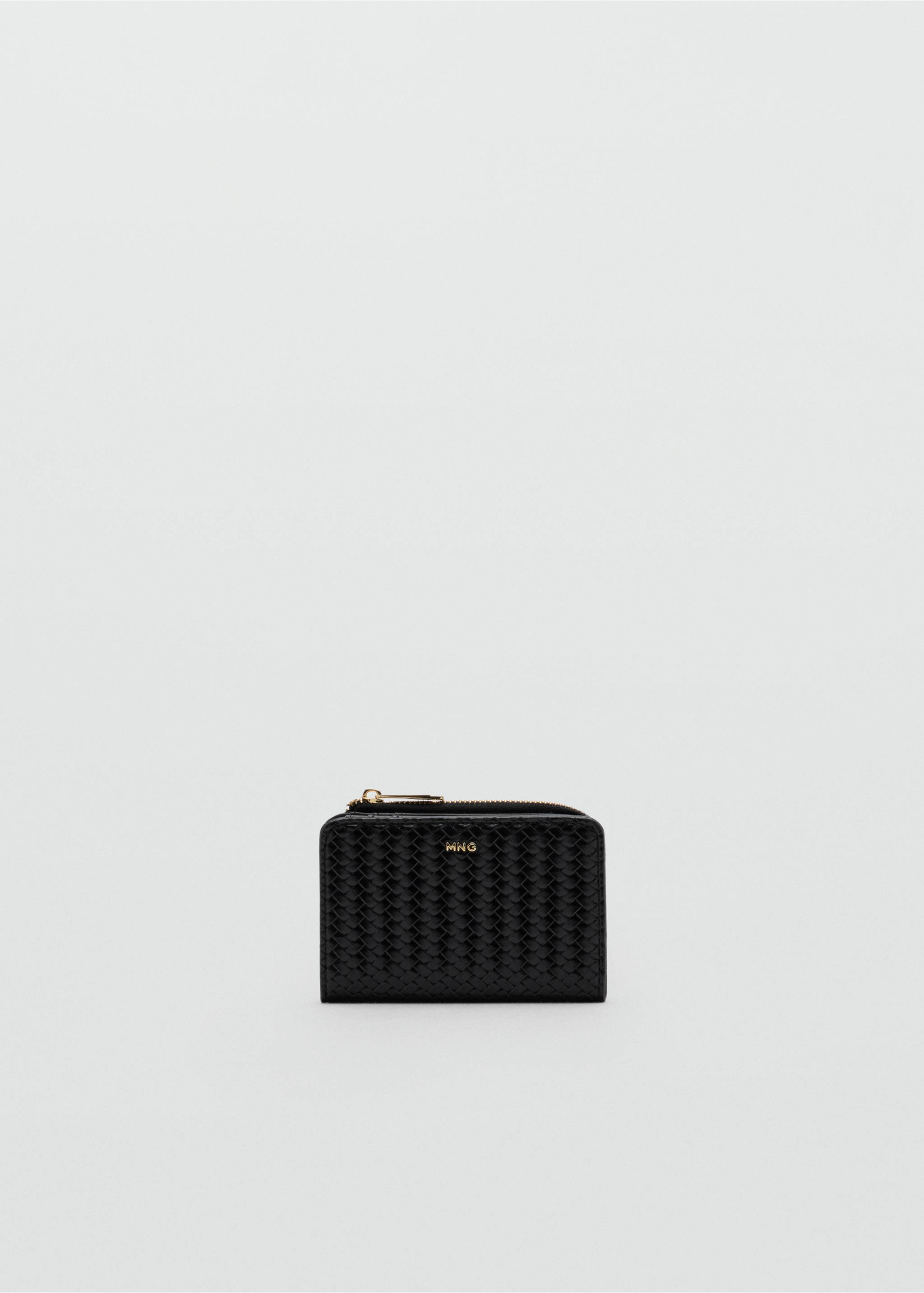 Medium braided wallet - Article without model, Black. Ref: 37031552-00.