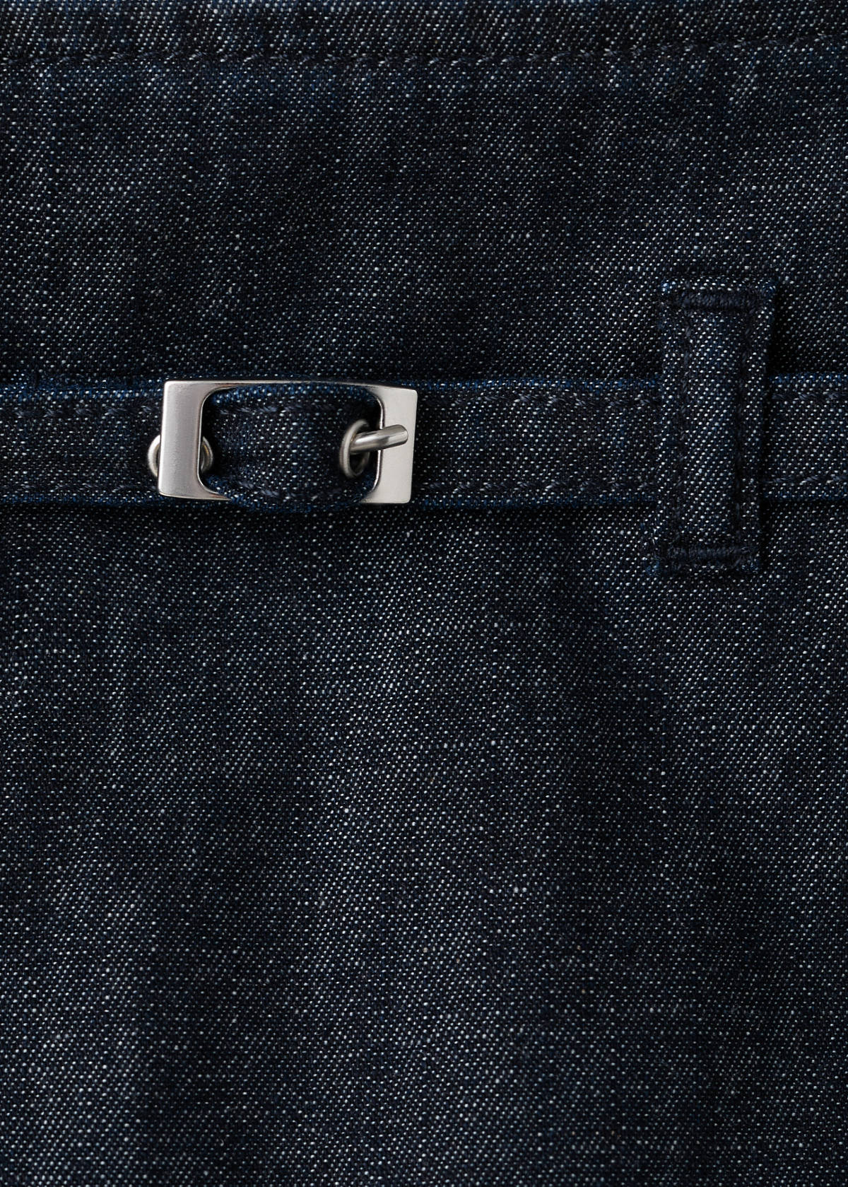 Denim culottes with belt — Open Blue