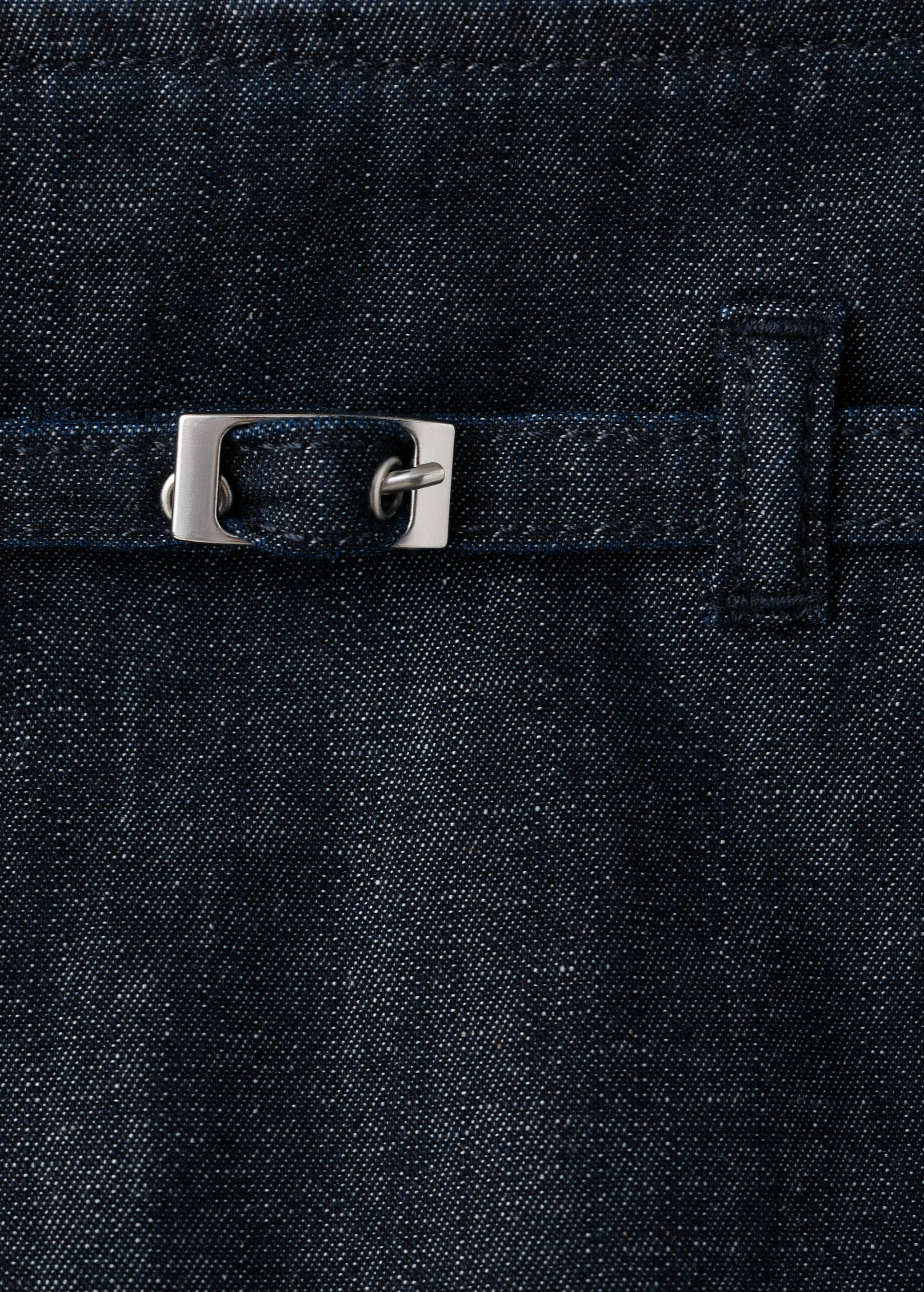 Denim culottes with belt - Details of the article 8
