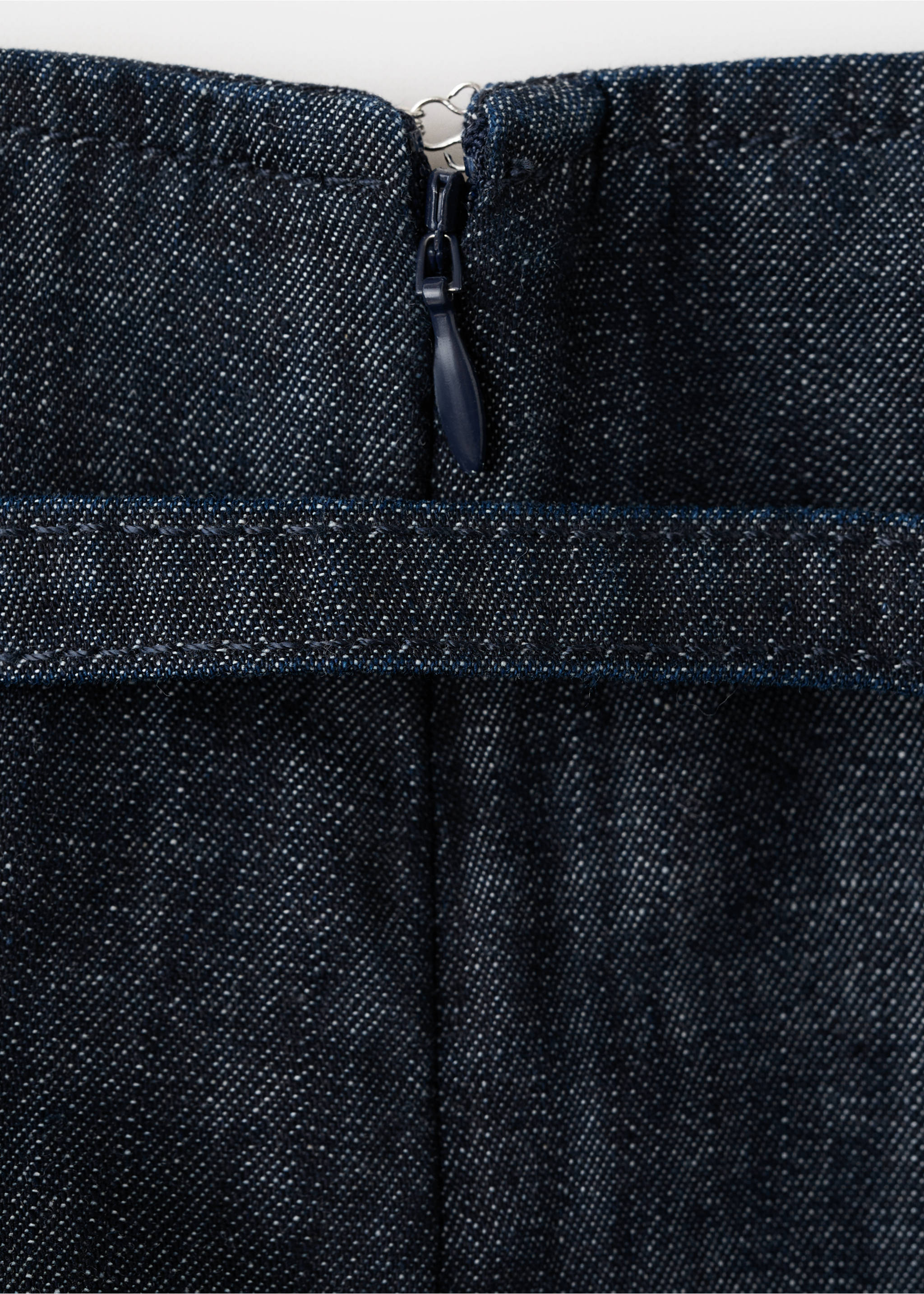 Denim culottes with belt - Details of the article 0, Open Blue. Ref: 37032526-00.