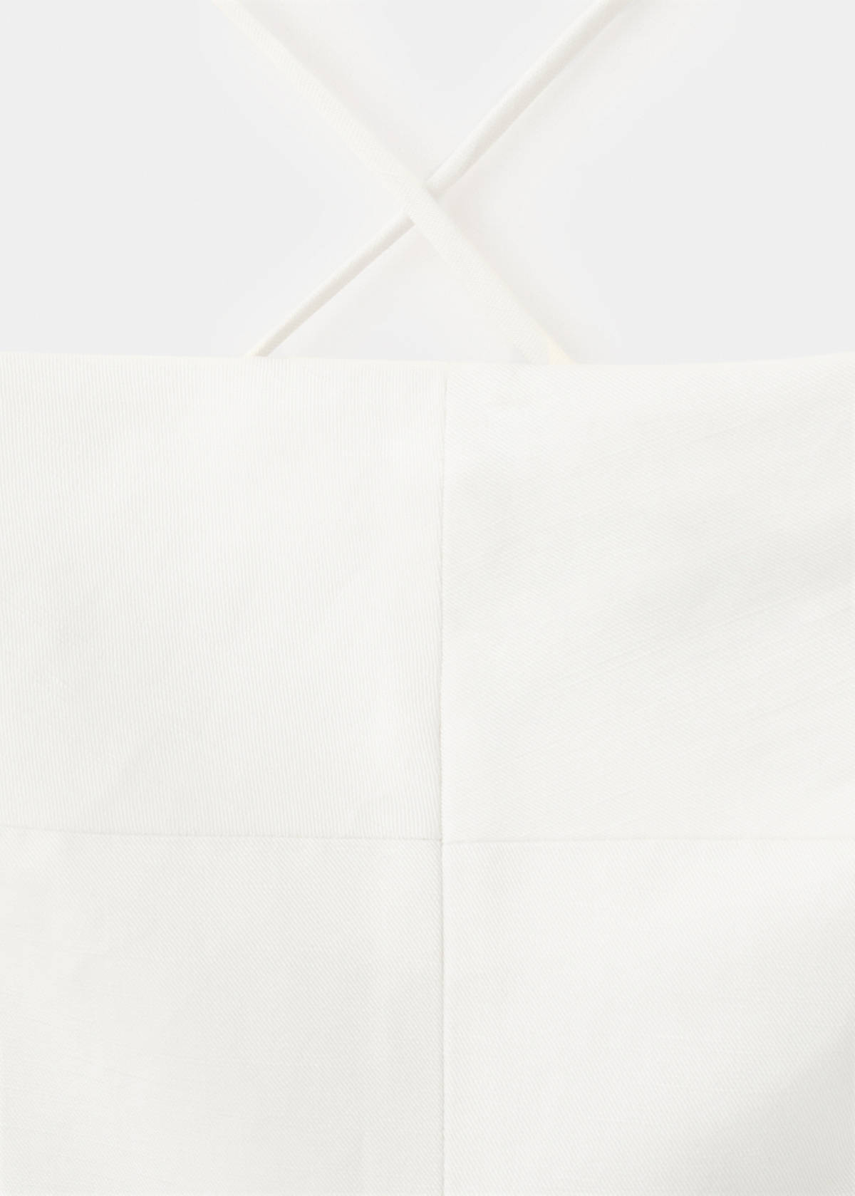 Cross-back linen blend playsuit — Ecru