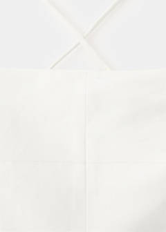 Cross-back linen blend playsuit — Ecru 7