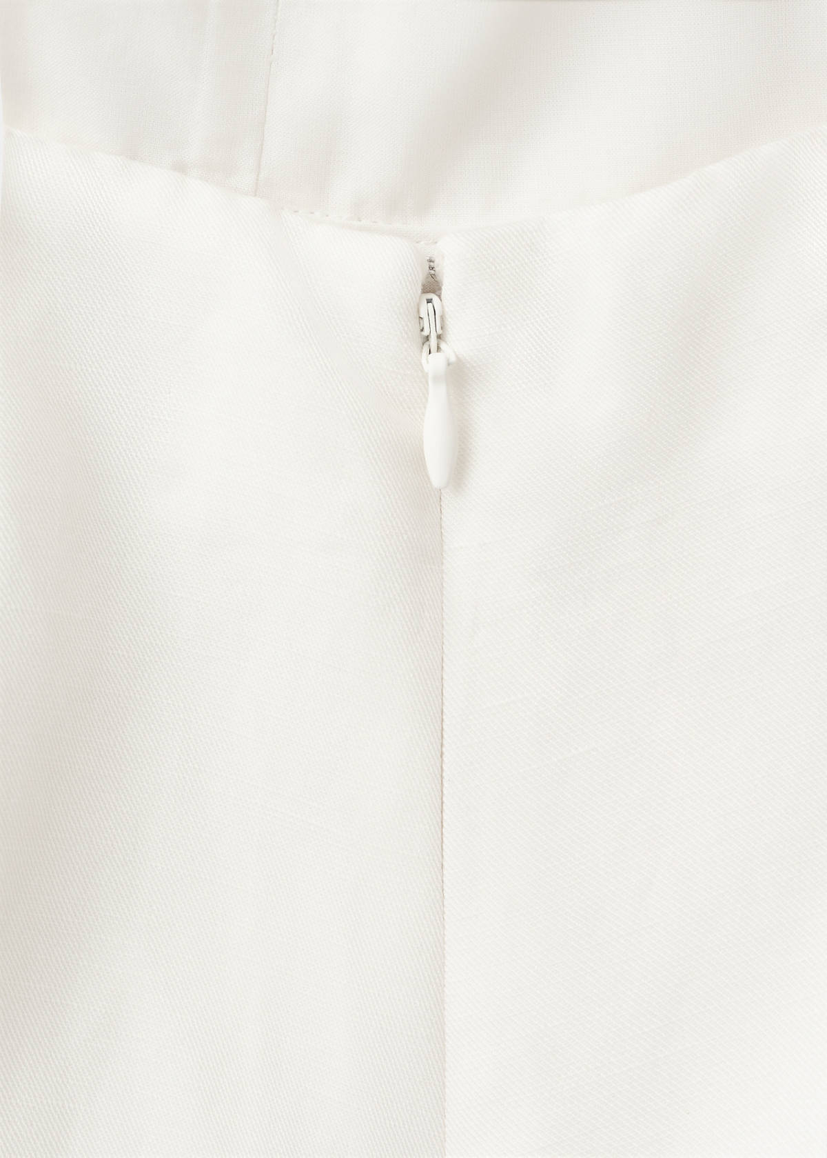 Cross-back linen blend playsuit — Ecru