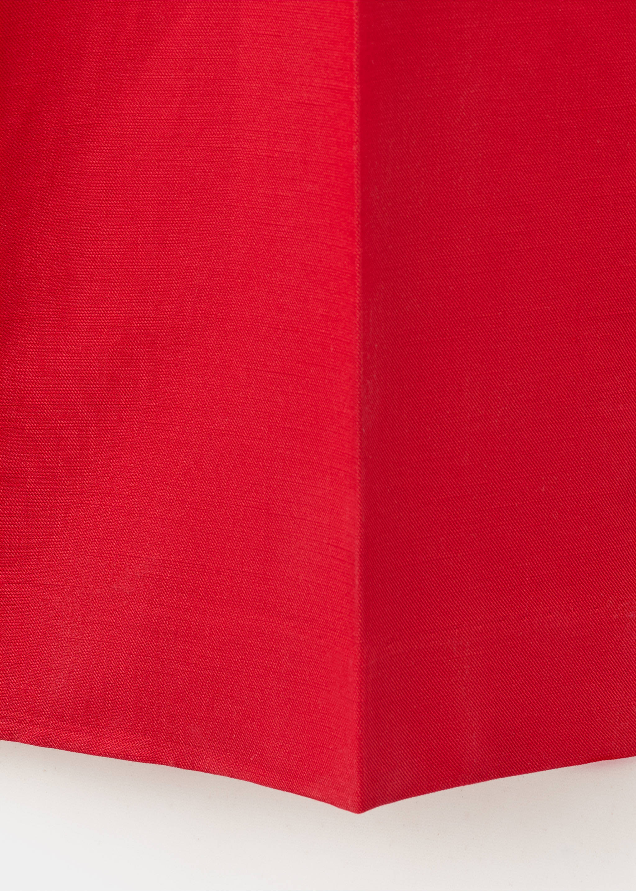 Cross-back linen playsuit - Details of the article 0, Red. Ref: 37032527-00.