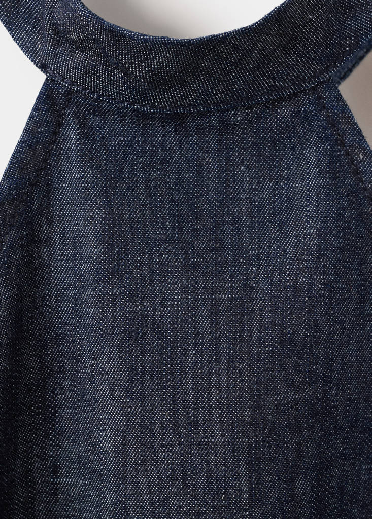 Halter denim dress — Open Blue