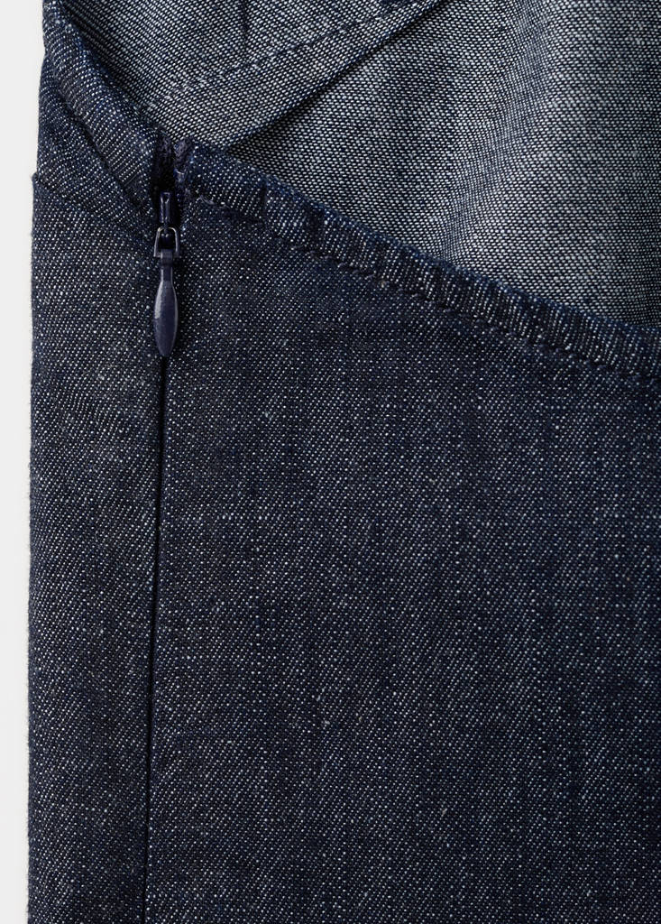 Halter denim dress — Open Blue