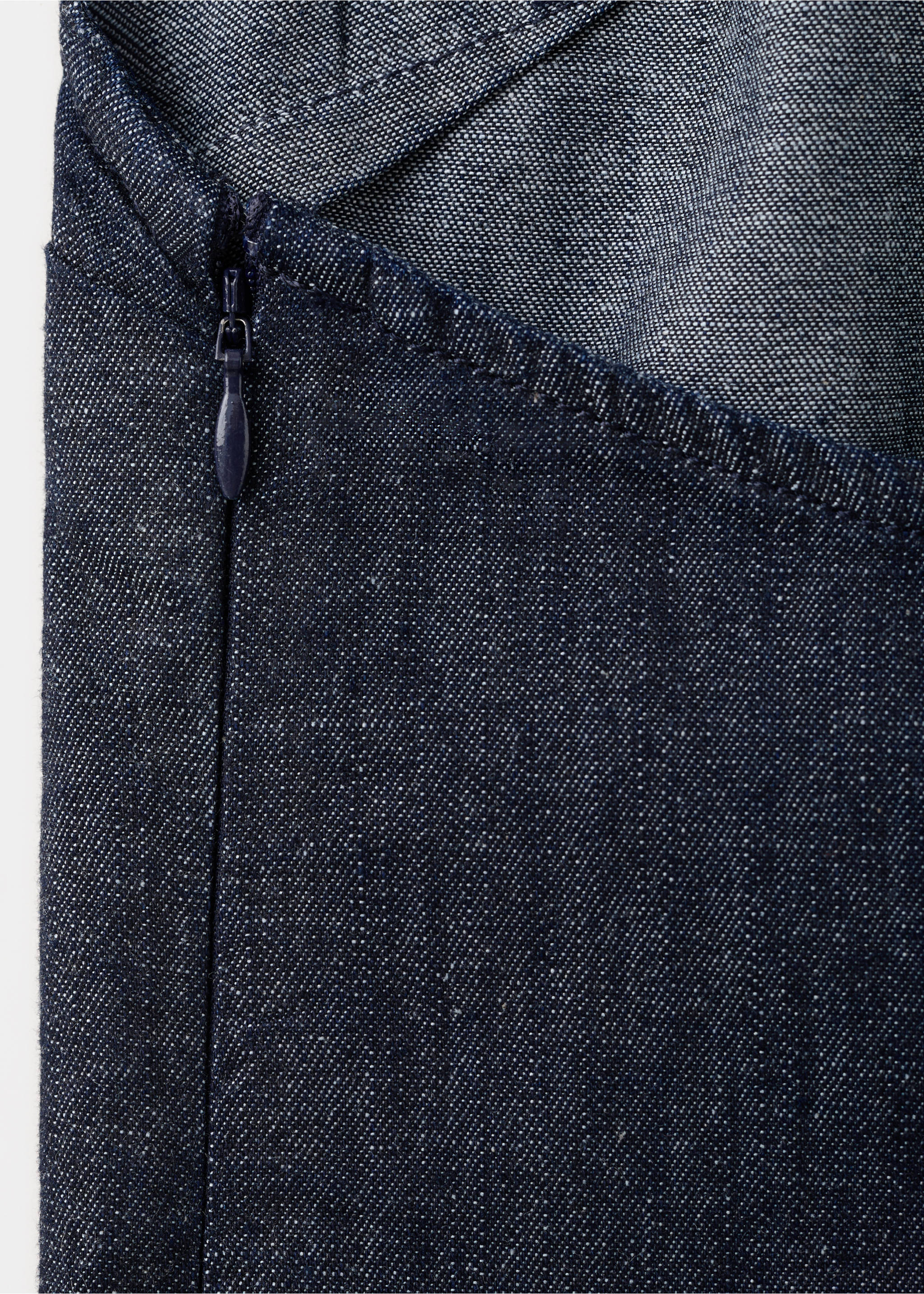Halter denim dress - Details of the article 0, Open Blue. Ref: 37032528-00.