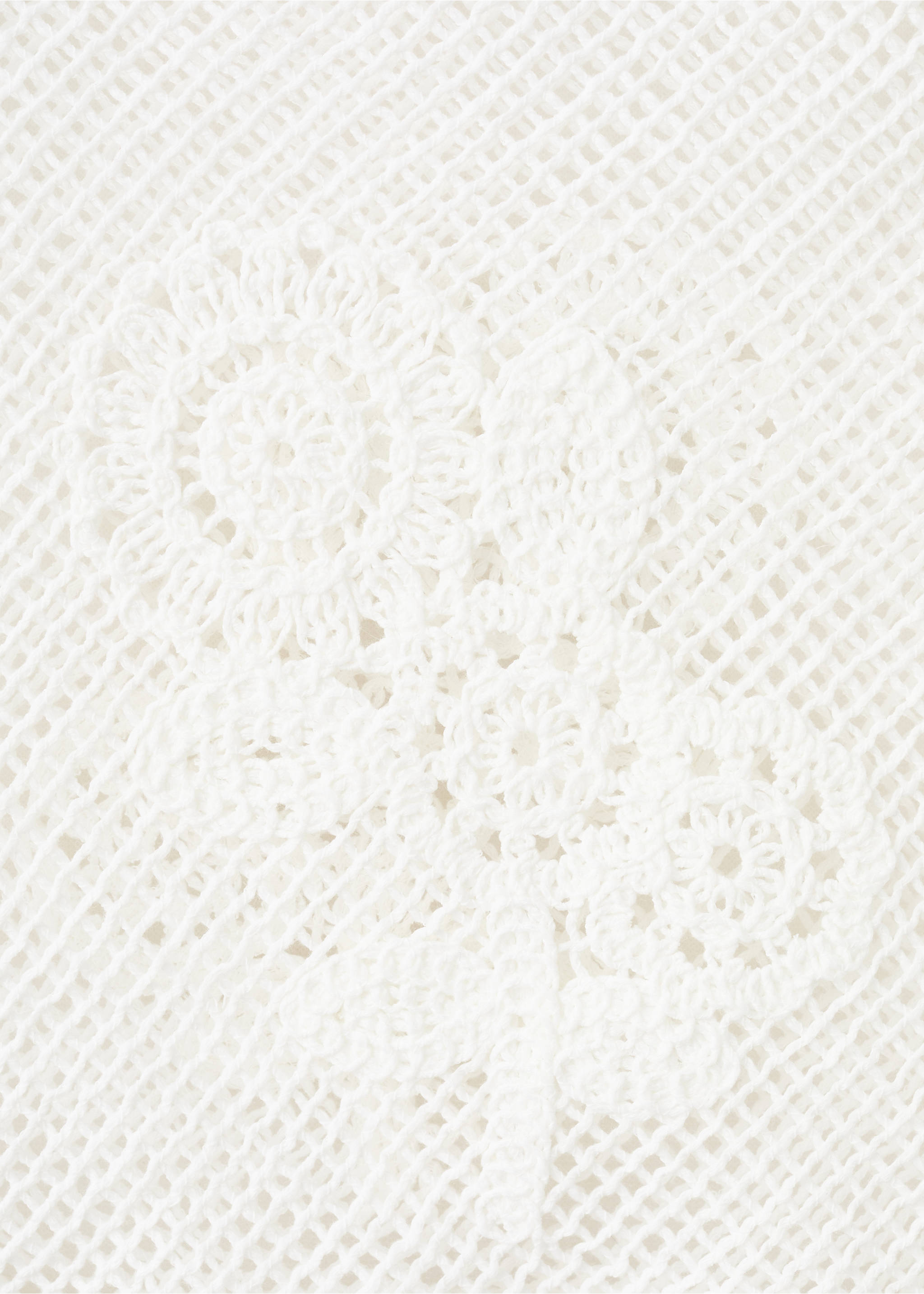 Floral crochet skirt - Details of the article 8, White. Ref: 37032530-00.