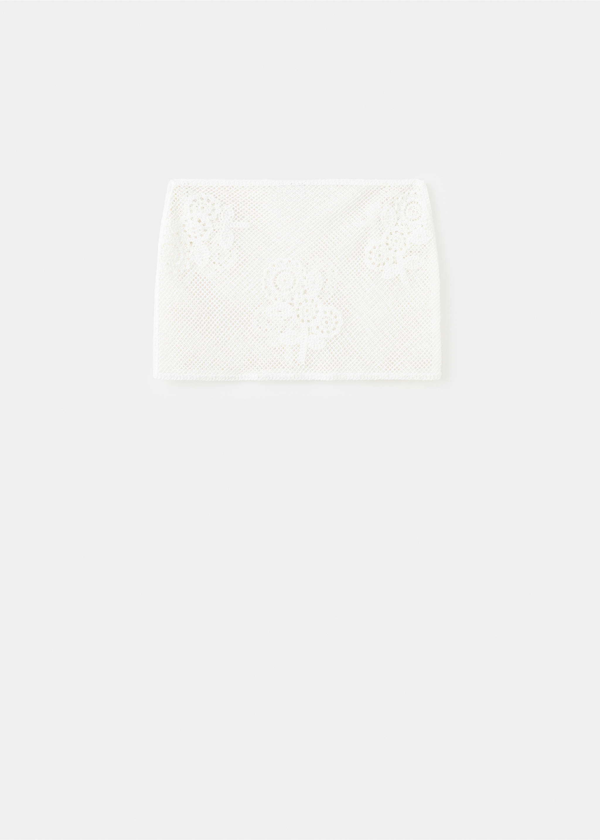Floral crochet skirt - Article without model, White. Ref: 37032530-00.