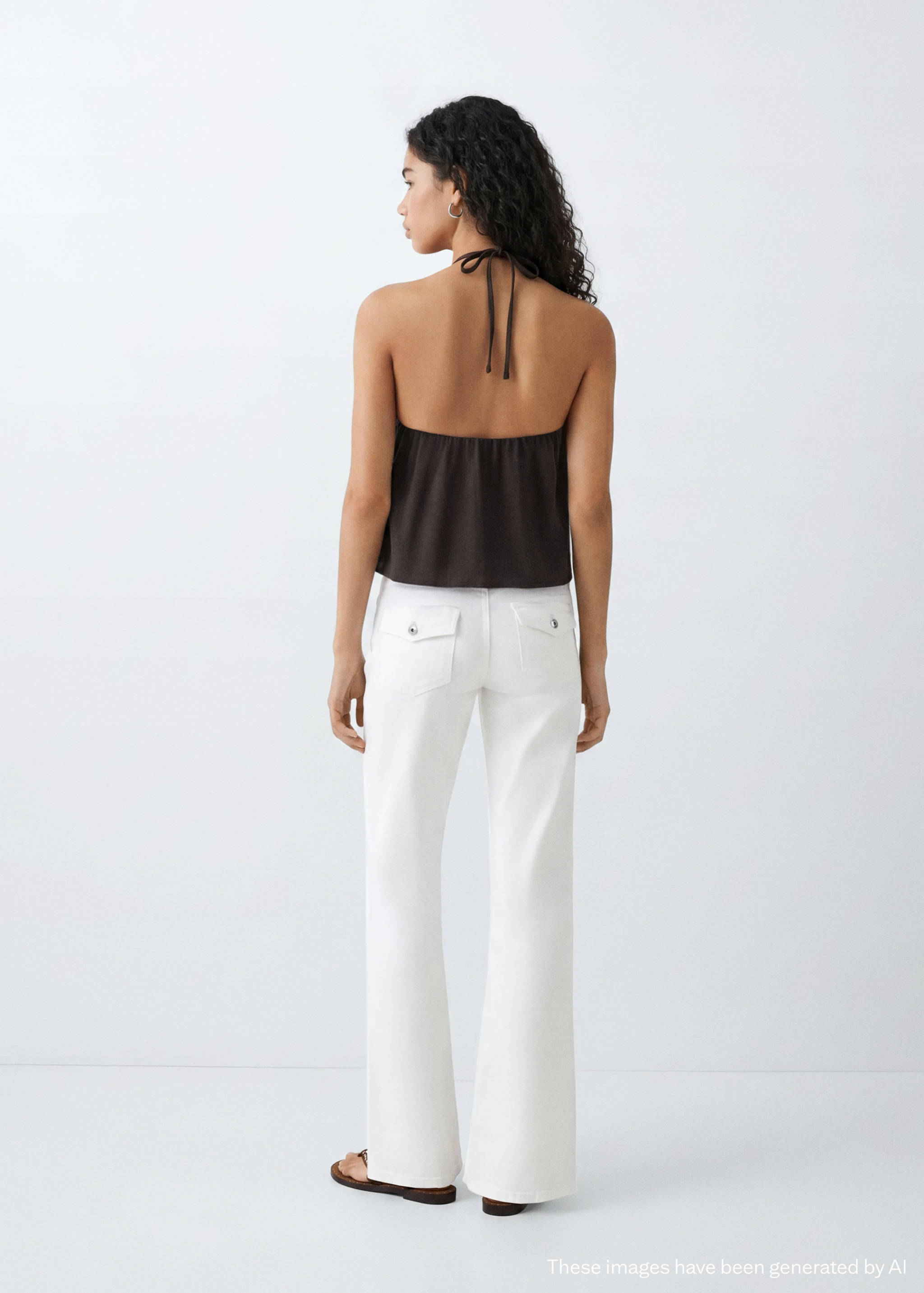 Ruched halter top - Reverse of the article