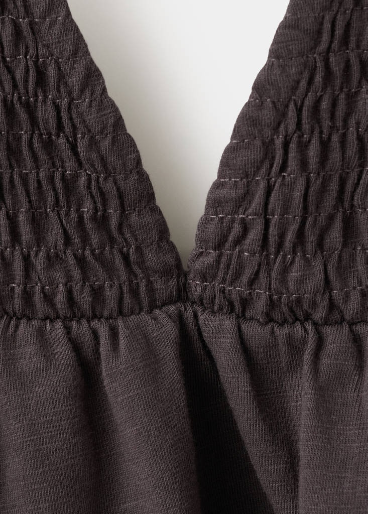 Ruched halter top — Brown