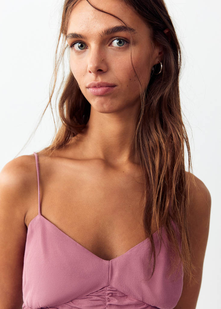 Draped dress with cross-back straps - thumbnail 5