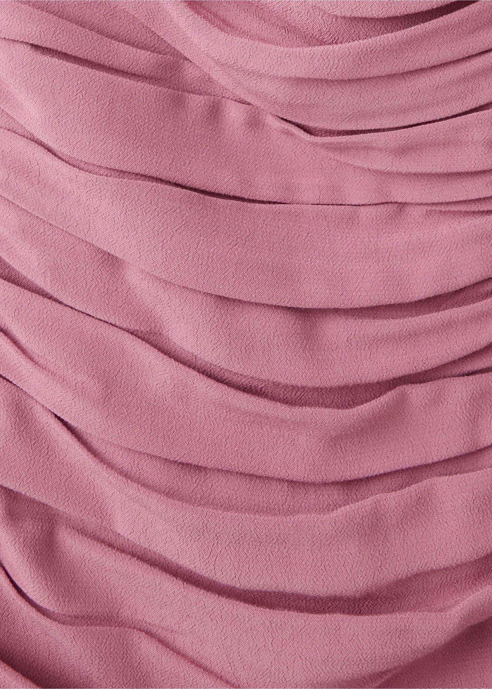 Draped dress with cross-back straps - Details of the article 0, Pastel Pink. Ref: 37032535-00.