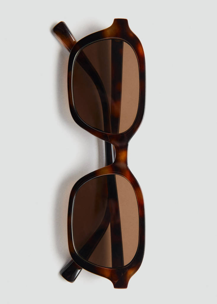 Semi-transparent frame sunglasses — Chocolate