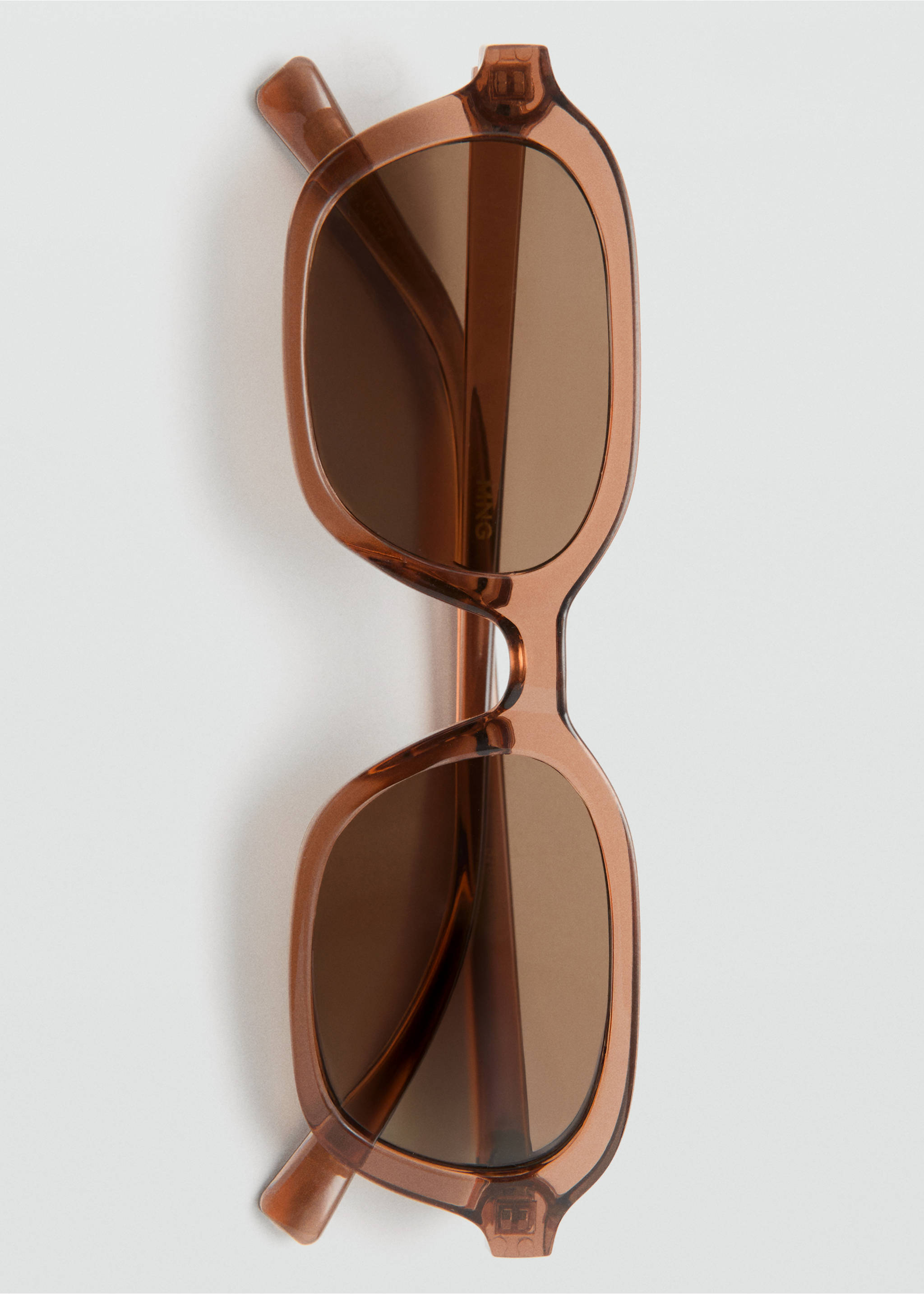 Semi-transparent frame sunglasses - Details of the article 2, Pastel Pink. Ref: 37032539-00.