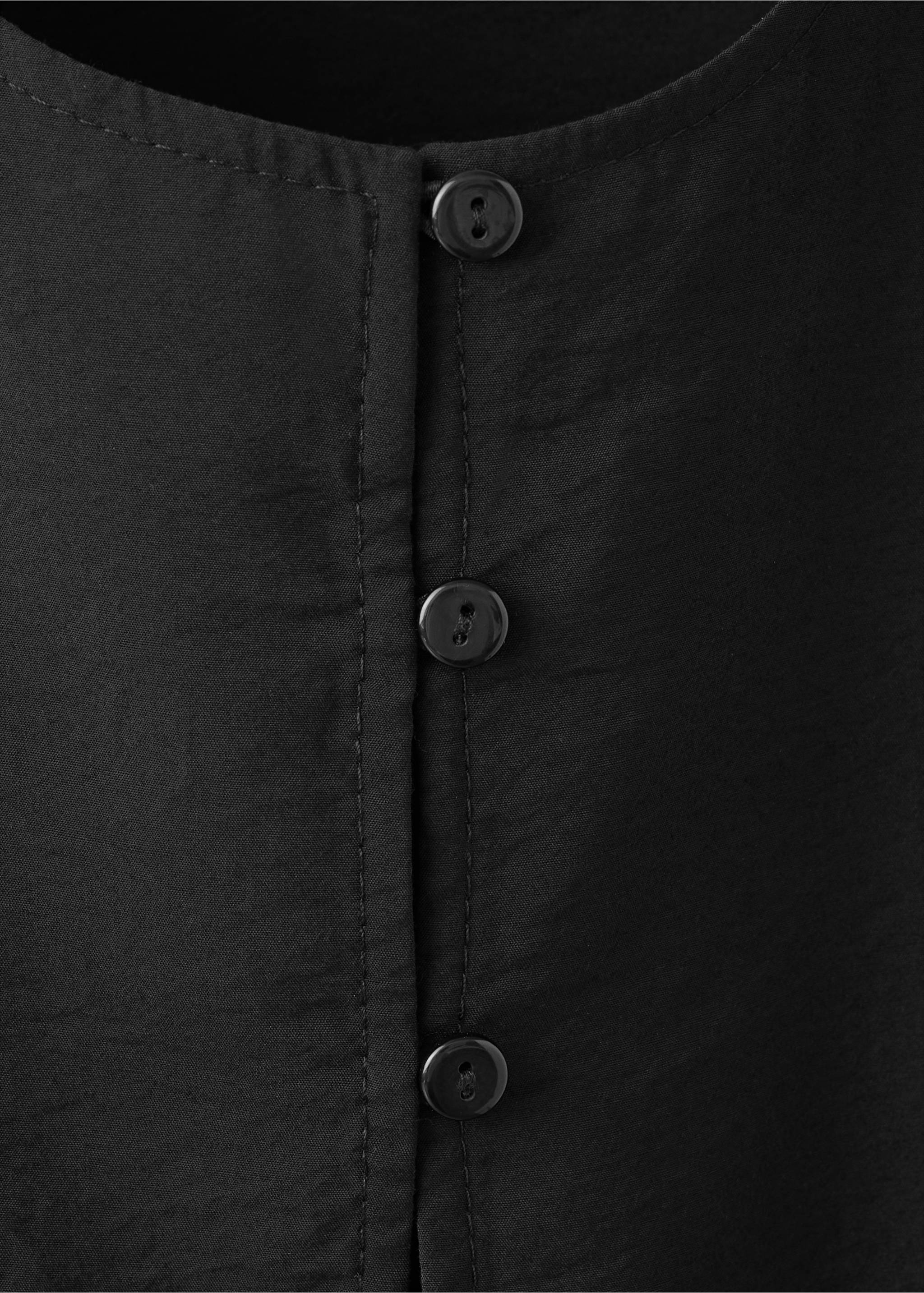 Buttoned flowy top - Details of the article 8, Brown. Ref: 37032541-00.