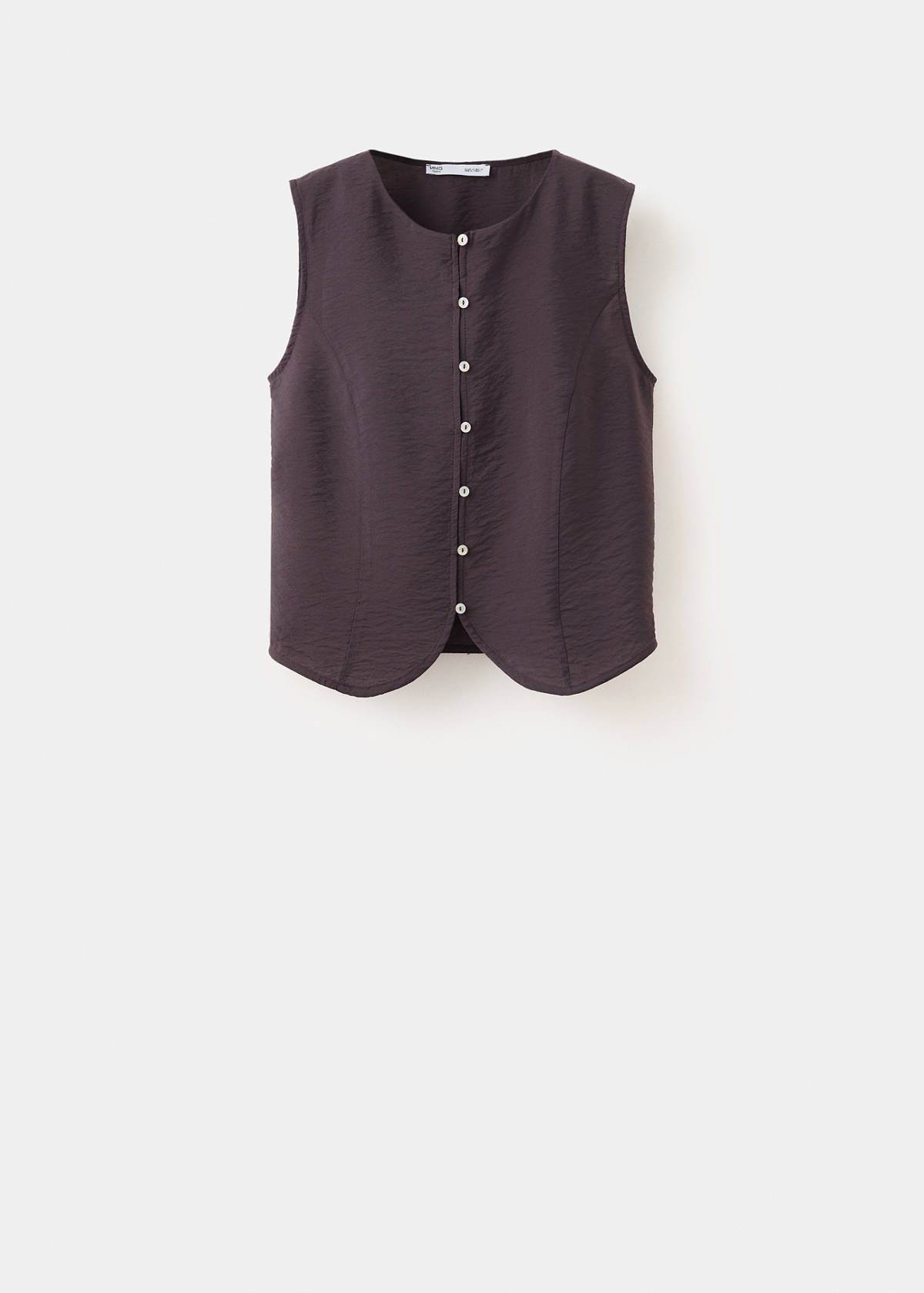 Straight-fit gilet — Brown