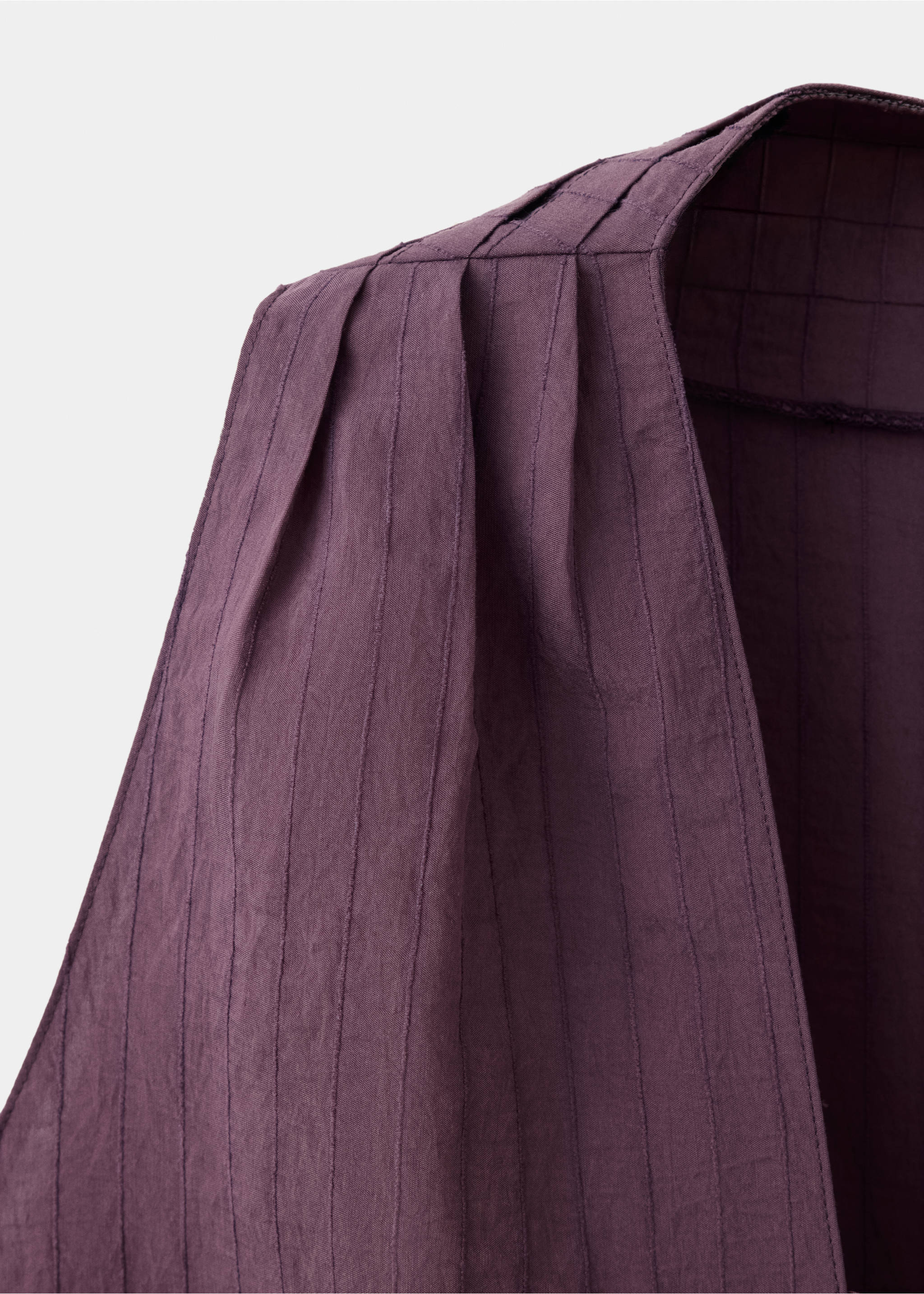 Cross-over V-neck top - Details of the article 8, Purple. Ref: 37032542-00.