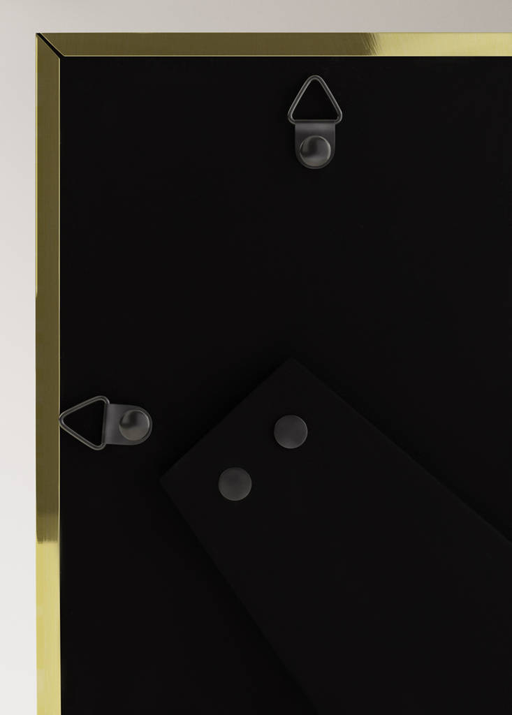 Small lacquered steel photo frame — Gold