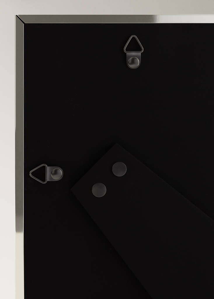 Small lacquered steel photo frame — Silver