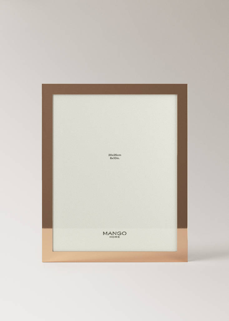 Small lacquered steel photo frame — Copper