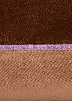Two-tone cotton velvet cushion cover 30 x 50 cm — Ochre 3
