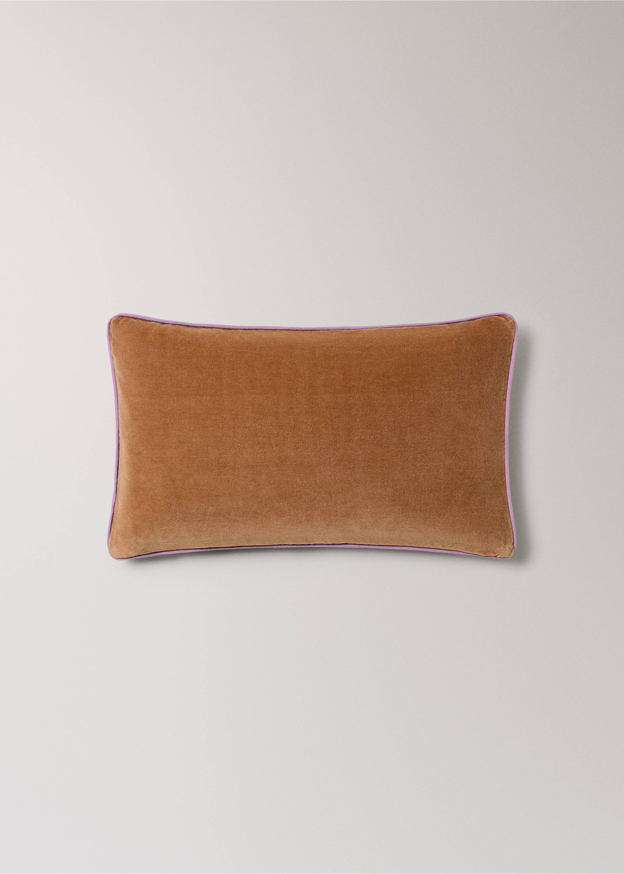 Funda cojín 100% algodón reversible 30x50 cm - Detalle del artículo 4, Ocre. Ref: 37032546-00.