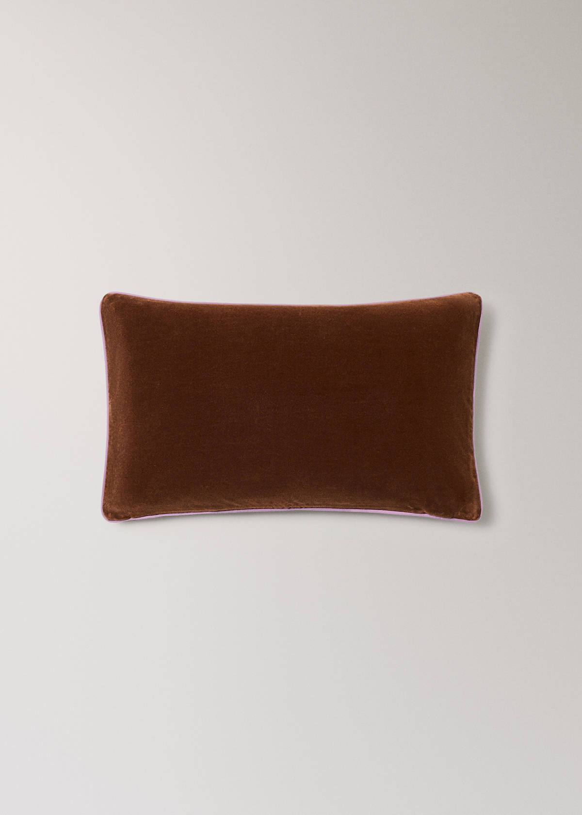 Two-tone cotton velvet cushion cover 30 x 50 cm — Ochre