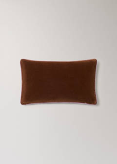 Two-tone cotton velvet cushion cover 30 x 50 cm — Ochre 6