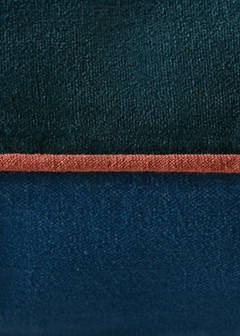 Two-tone cotton velvet cushion cover 30 x 50 cm — Blue 4