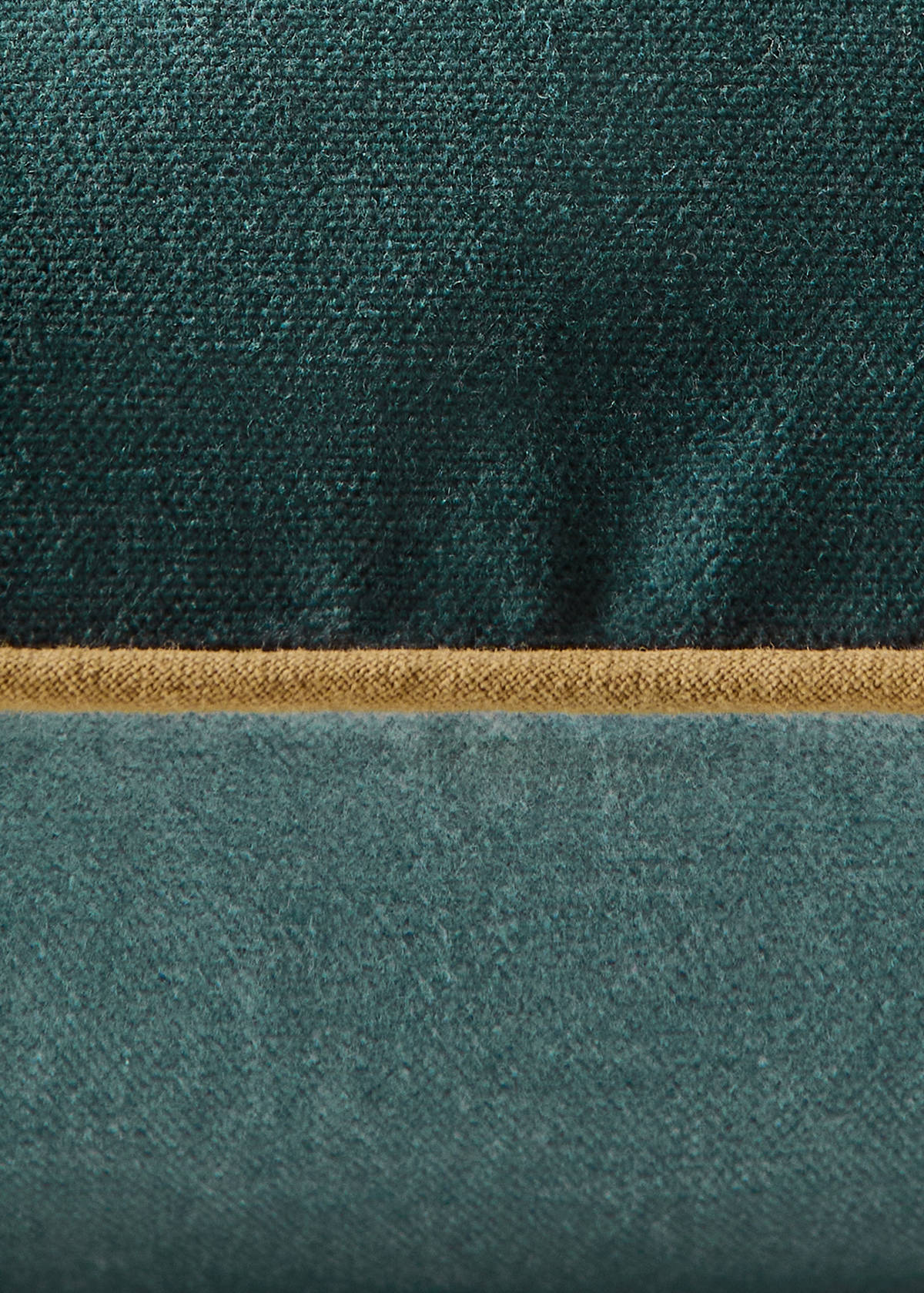 Two-tone cotton velvet cushion cover 30 x 50 cm — Petrol Blue
