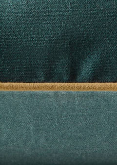 Two-tone cotton velvet cushion cover 30 x 50 cm — Petrol Blue 4