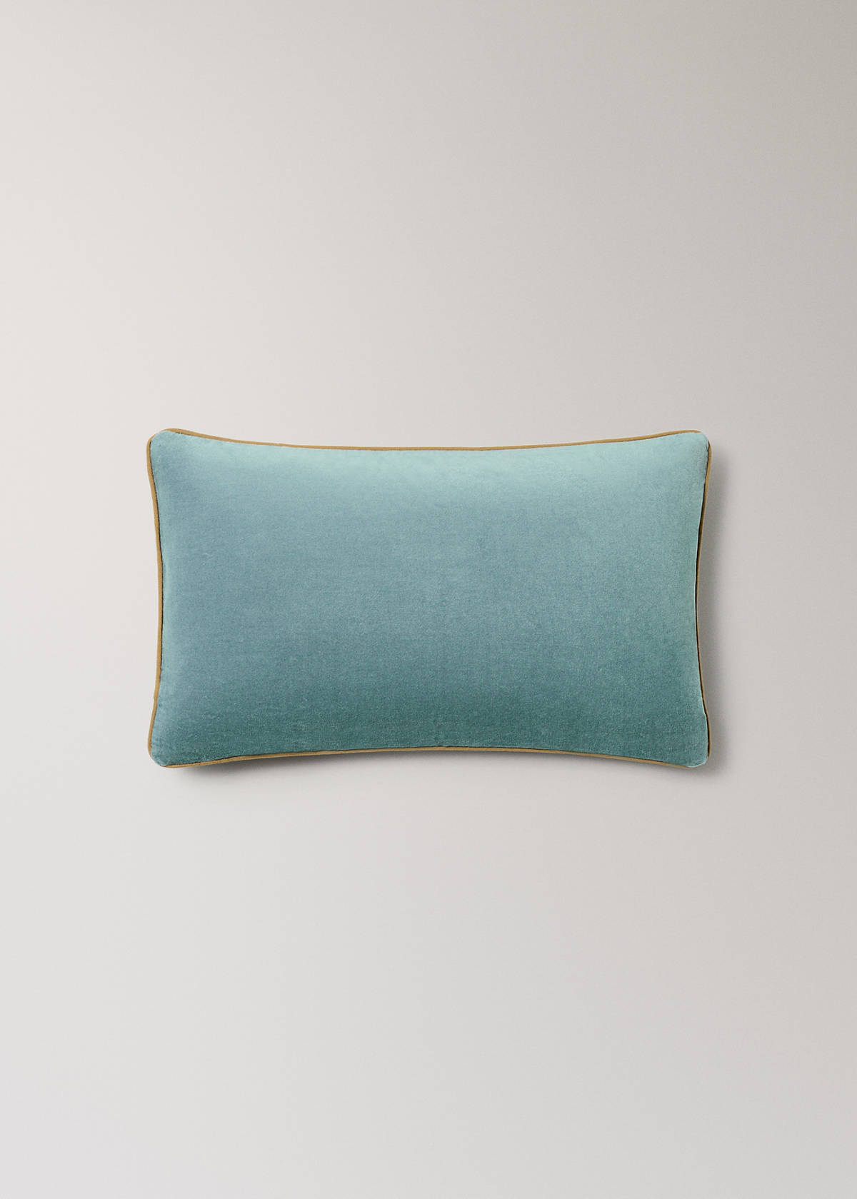 Two-tone cotton velvet cushion cover 30 x 50 cm — Petrol Blue