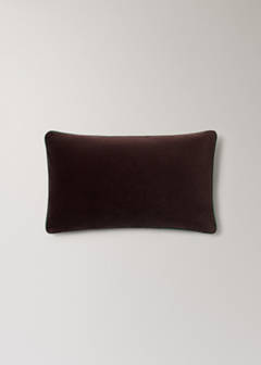 Two-tone cotton velvet cushion cover 30 x 50 cm — Dark Red 6