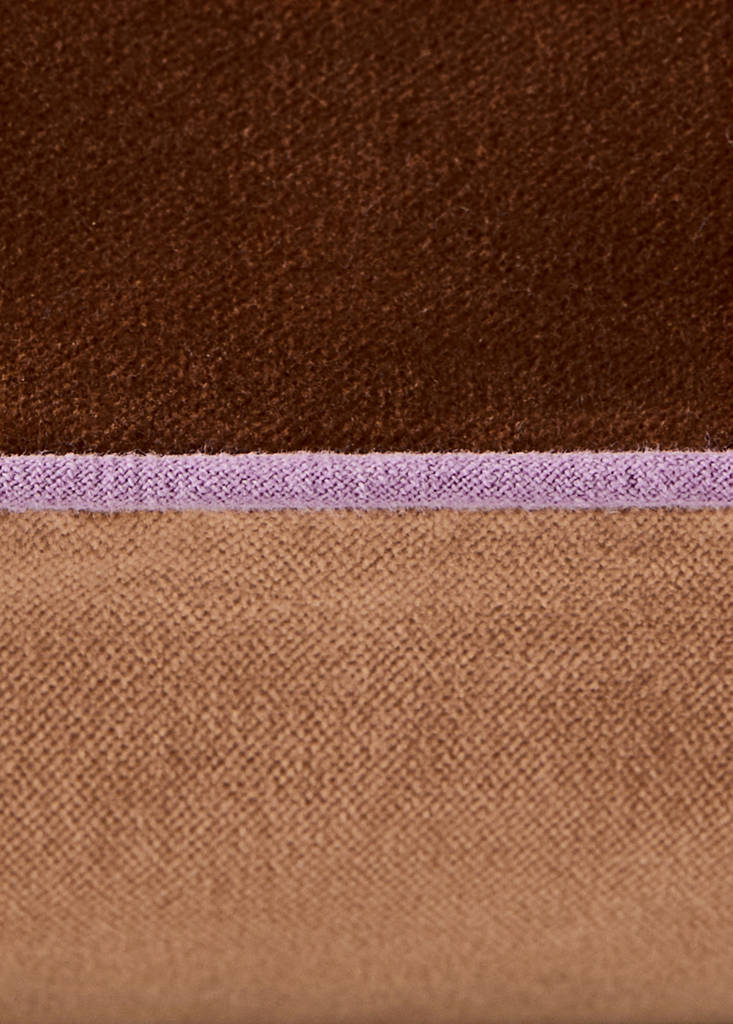 Reversible 100% cotton cushion cover 50x50 cm — Ochre