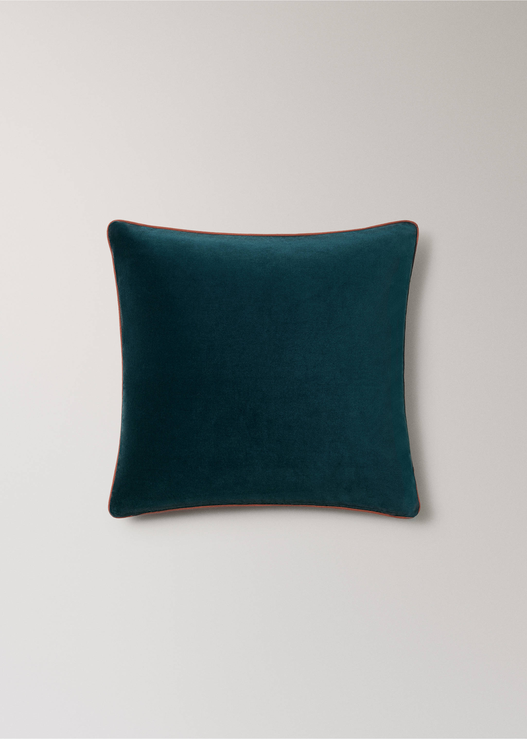 Reversible 100% cotton cushion cover 50x50 cm - Details of the article 4, Blue. Ref: 37032547-00.