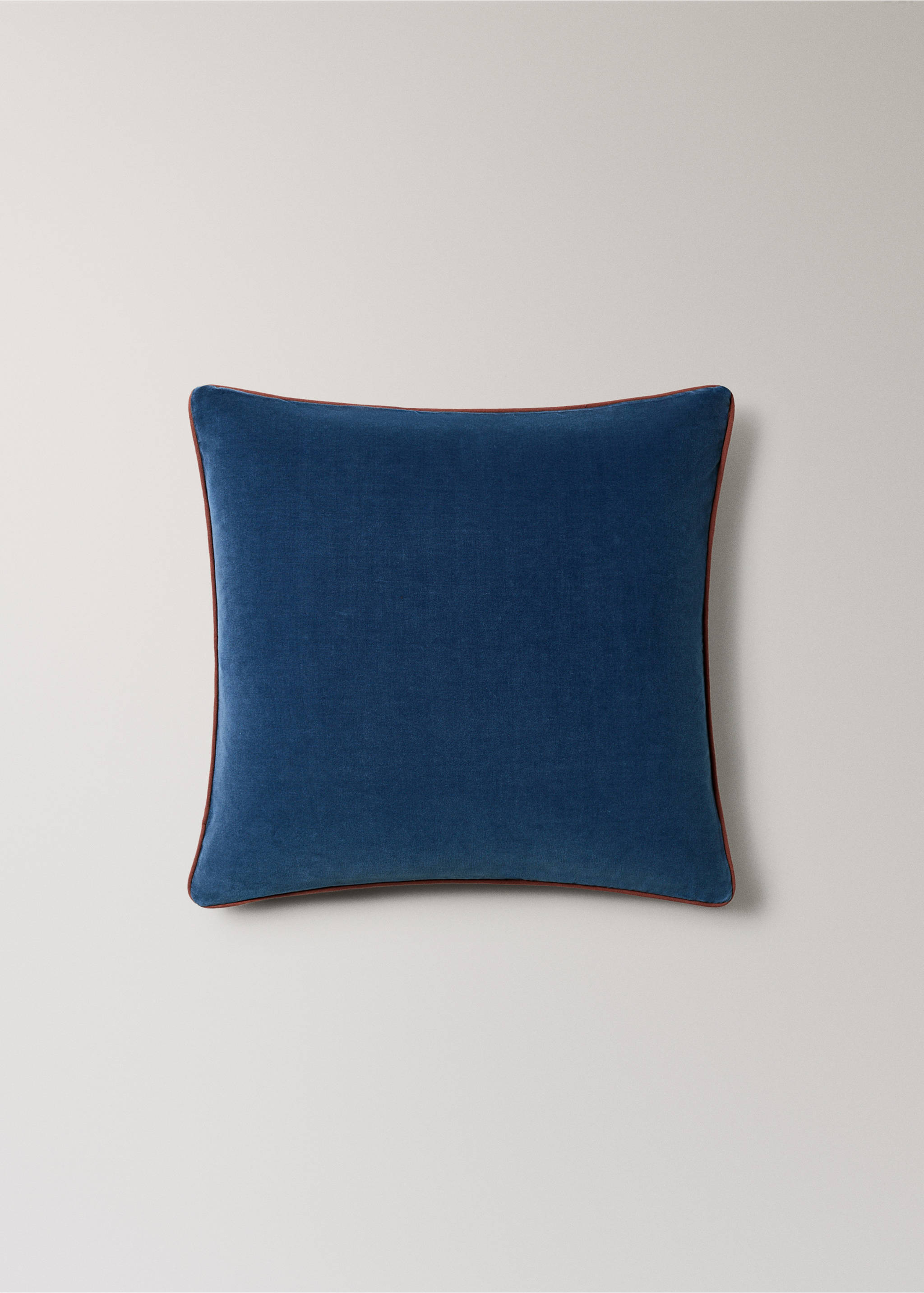 Reversible 100% cotton cushion cover 50x50 cm - Article without model, Blue. Ref: 37032547-00.