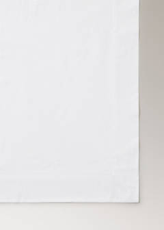 Round cotton hemstitch tablecloth for 8 to 10 people — White 3
