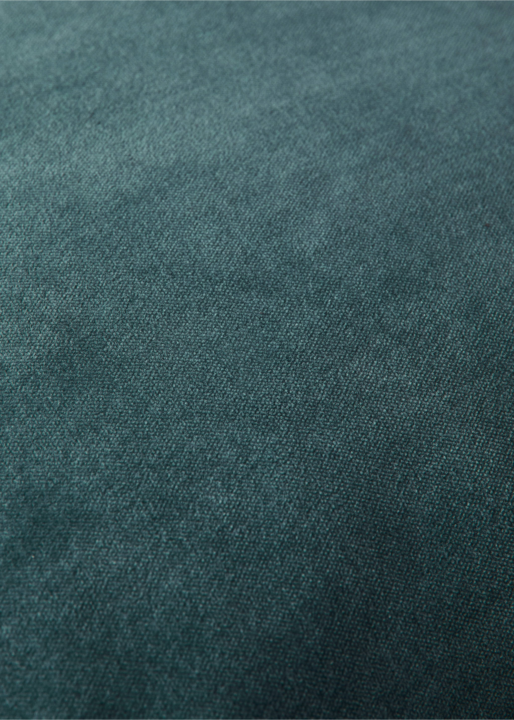 100% cotton velvet cushion cover 45x45 cm - Details of the article 3, Petrol Blue. Ref: 37032550-00.