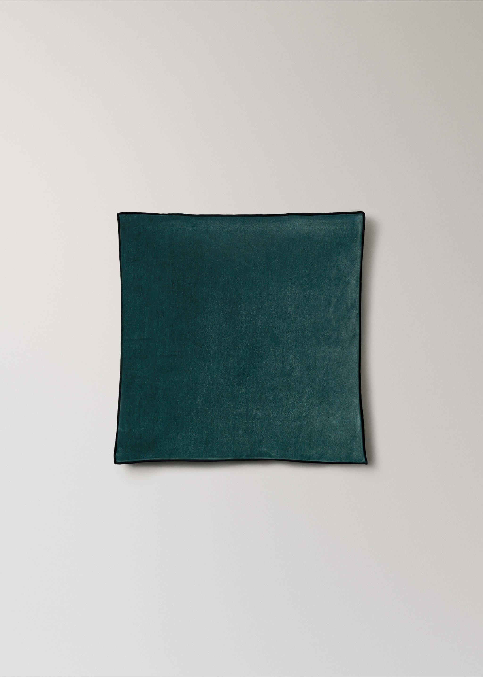 100% cotton velvet cushion cover 45x45 cm - Article without model, Petrol Blue. Ref: 37032550-00.