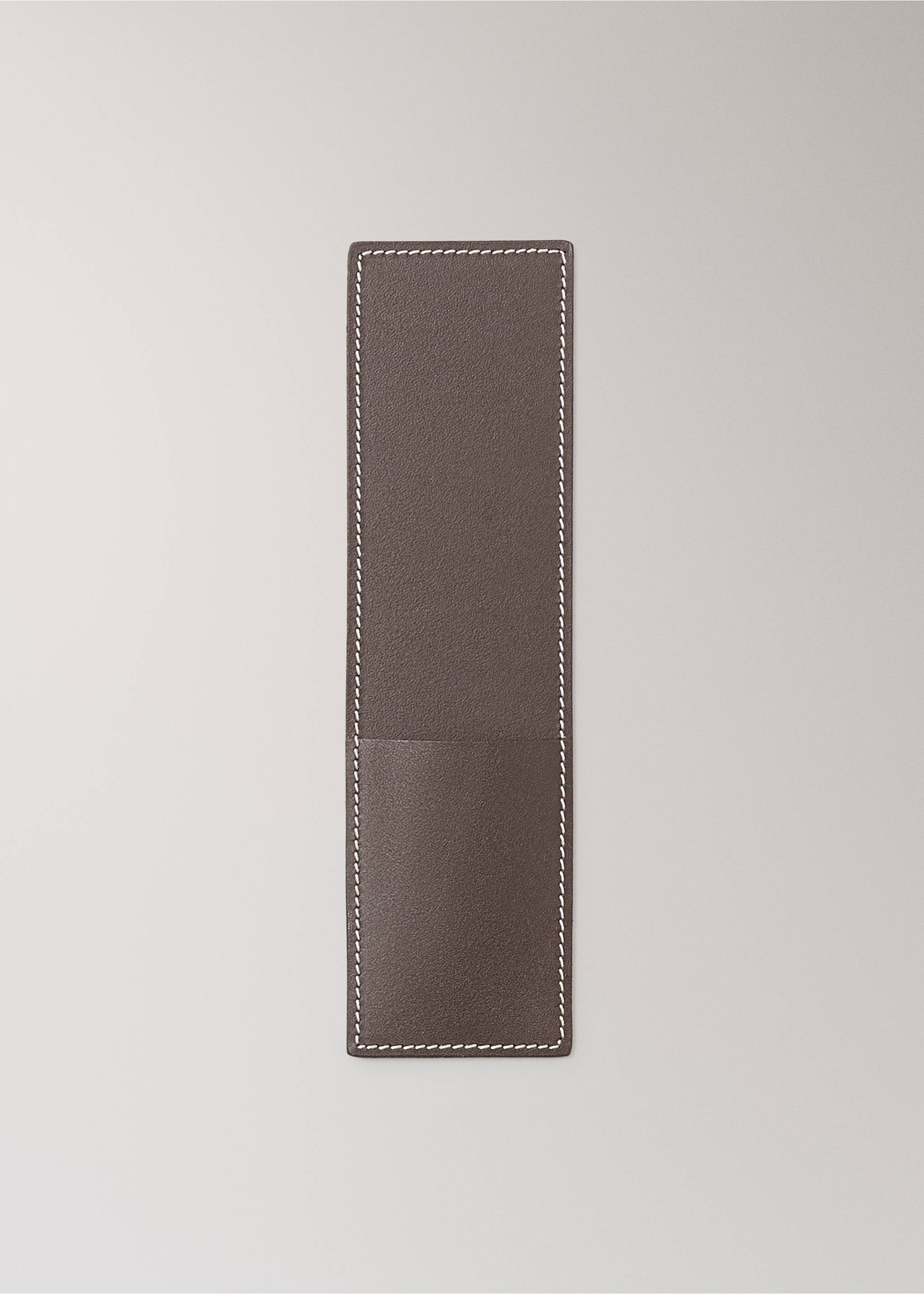 100% leather pocket square - Article without model, Brown. Ref: 37032560-00.